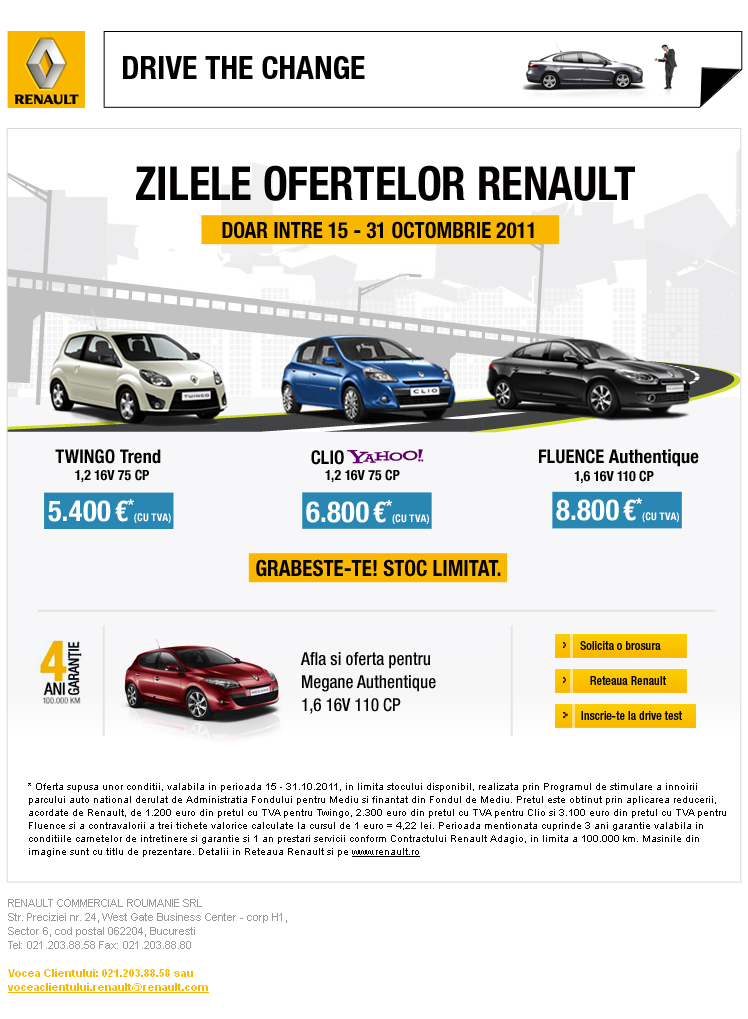 Zilele ofertelor Renault